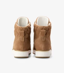 Cole Haan Boots*Women's ZER&Oslash;GRAND Waterproof Elissa Hiker Boots GoldenToffee-Ivory