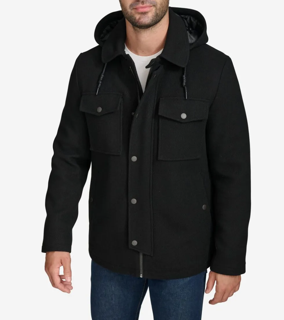 Cole Haan Wool Coats|Outerwear*Wool Twill Field Jacket Black