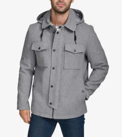 Cole Haan Wool Coats|Outerwear*Wool Twill Field Jacket LightGrey