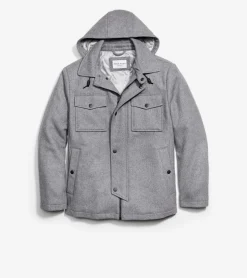 Cole Haan Wool Coats|Outerwear*Wool Twill Field Jacket LightGrey